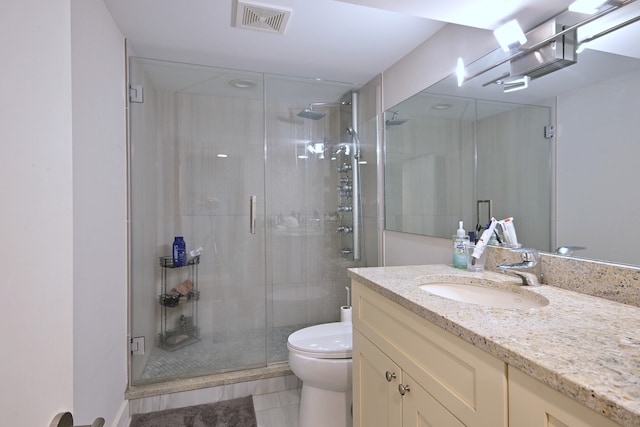 4200 Judd St, Schiller Park, IL 60176 - full bath featuring vanity, toilet, tile patterned flooring, and a stall shower