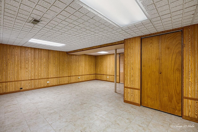 1610 Chippewa Trl, Wheeling, IL 60090 - finished basement with wood walls