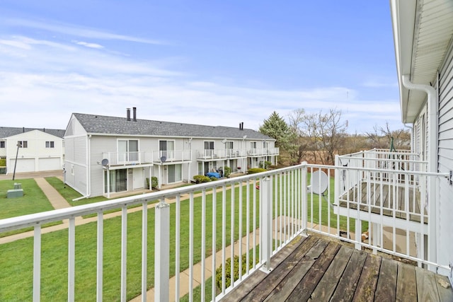 410 Meadow Green Ln, Round Lake, IL 60073 - wooden terrace featuring a residential view and a yard
