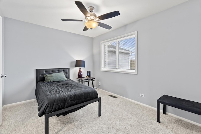 410 Meadow Green Ln, Round Lake, IL 60073 - carpeted bedroom with baseboards and ceiling fan