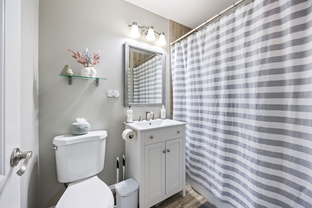 1205 E Hintz Rd Unit 212, Arlington Heights, IL 60004 - full bath with vanity, toilet, and a shower with shower curtain