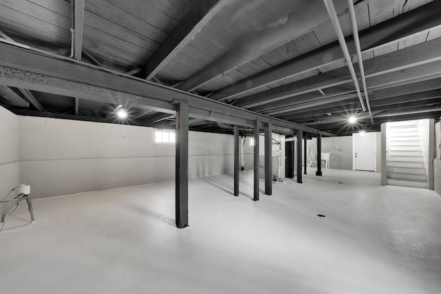 basement with stairway