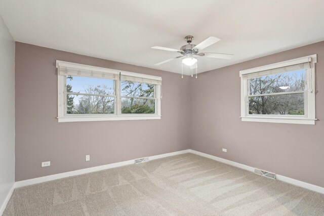 32225 N Pine Ave, Grayslake, IL 60030 - spare room with healthy amount of natural light, carpet, baseboards, and a ceiling fan