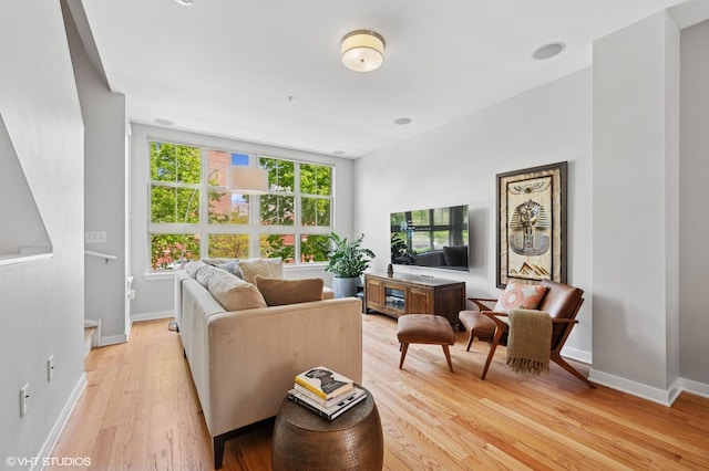 51 E 23rd St Unit 0, Chicago, IL 60616 - living room with light wood-style flooring and baseboards