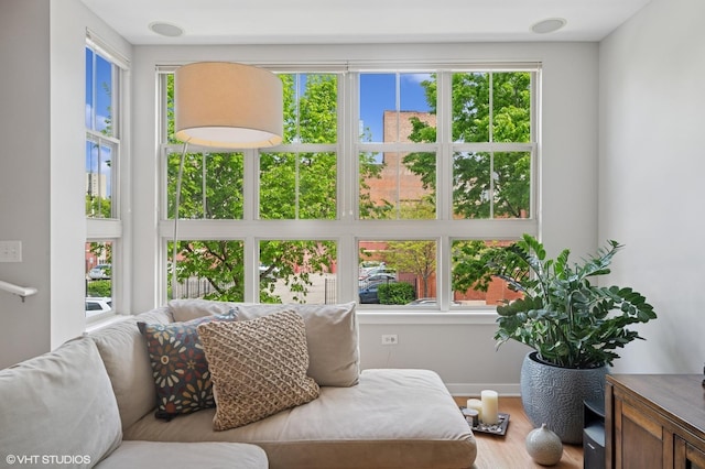 51 E 23rd St Unit 0, Chicago, IL 60616 - living room with plenty of natural light, wood finished floors, and baseboards