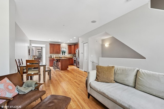 51 E 23rd St Unit 0, Chicago, IL 60616 - living room with light wood-type flooring and recessed lighting