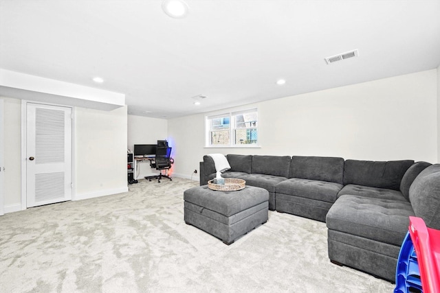 8619 Crawford Ave, Skokie, IL 60076 - living area featuring carpet, recessed lighting, a desk, and baseboards