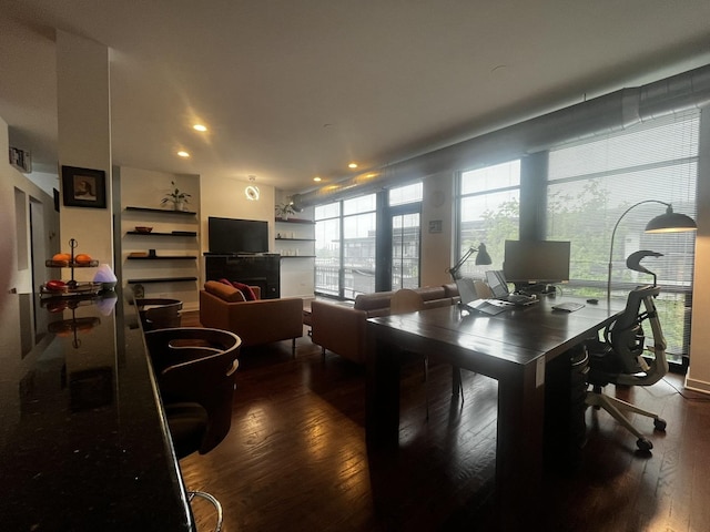 1150 W 15th St Unit 401, Chicago, IL 60608 - home office featuring wood-type flooring and recessed lighting