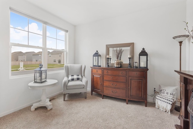 2461 Tahoe Ln, Pingree Grove, IL 60140 - living area featuring light carpet and baseboards