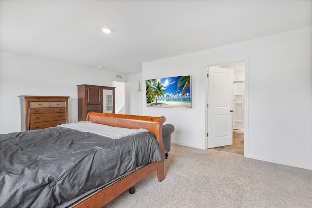 2461 Tahoe Ln, Pingree Grove, IL 60140 - bedroom with light colored carpet, baseboards, and ensuite bathroom