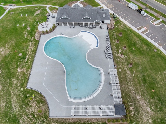 2461 Tahoe Ln, Pingree Grove, IL 60140 - drone / aerial view of a pool