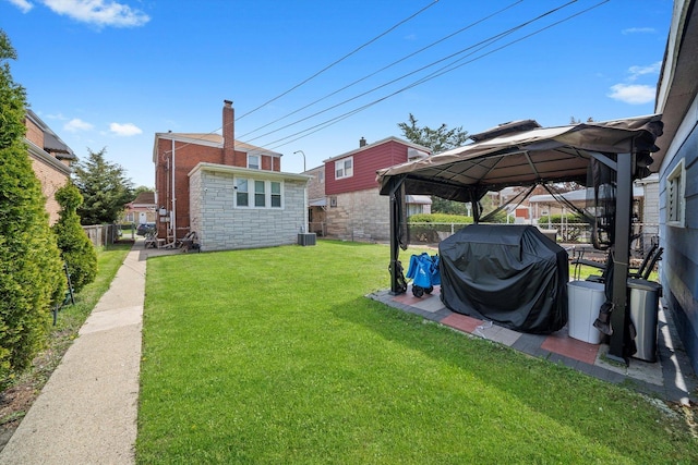 3642 S Central Ave, Cicero, IL 60804 - view of yard with a gazebo and central AC unit
