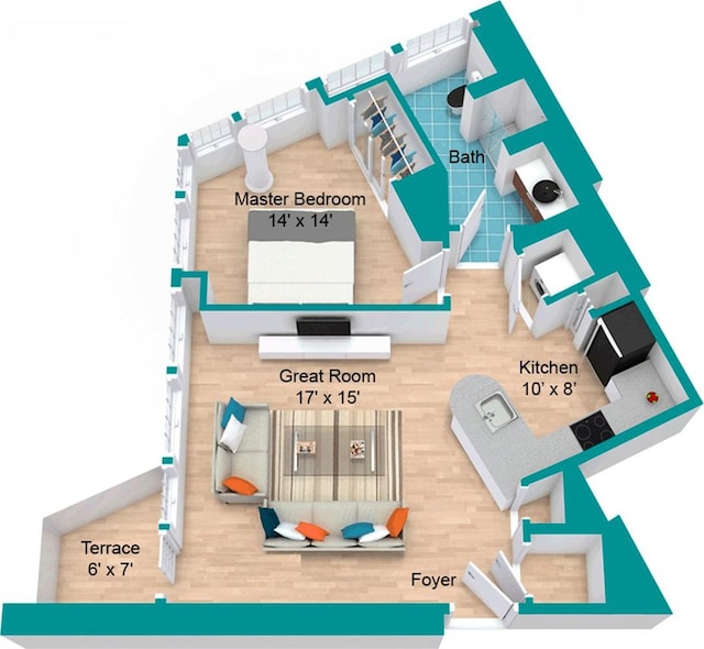 1720 Maple Ave Unit 670, Evanston, IL 60201 - room layout