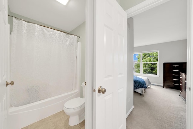 26809 Ashgate Xing, Plainfield, IL 60585 - full bath with toilet, shower / bath combination with curtain, and tile patterned floors