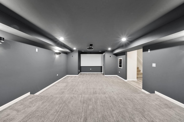 26809 Ashgate Xing, Plainfield, IL 60585 - cinema room featuring carpet, recessed lighting, and baseboards