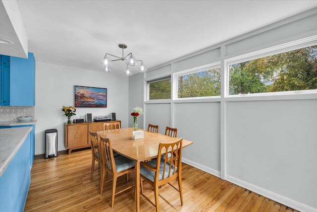 1602 Normandy Dr, Champaign, IL 61821 - dining area featuring light wood finished floors, a chandelier, and baseboards