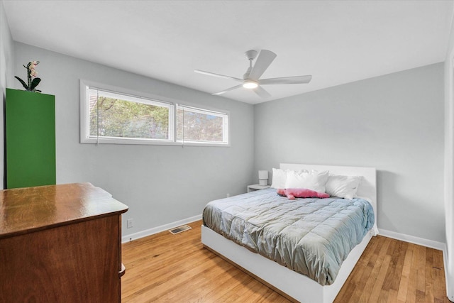 1602 Normandy Dr, Champaign, IL 61821 - bedroom with light wood-style floors, baseboards, and ceiling fan