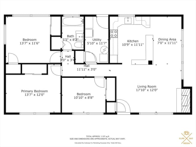 1602 Normandy Dr, Champaign, IL 61821 - floor plan / room layout
