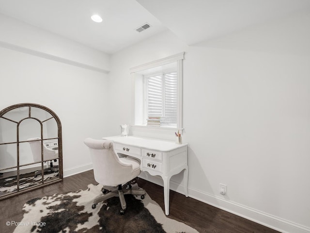 551 W 3rd St, Elmhurst, IL 60126 - office with wood finished floors, baseboards, and recessed lighting