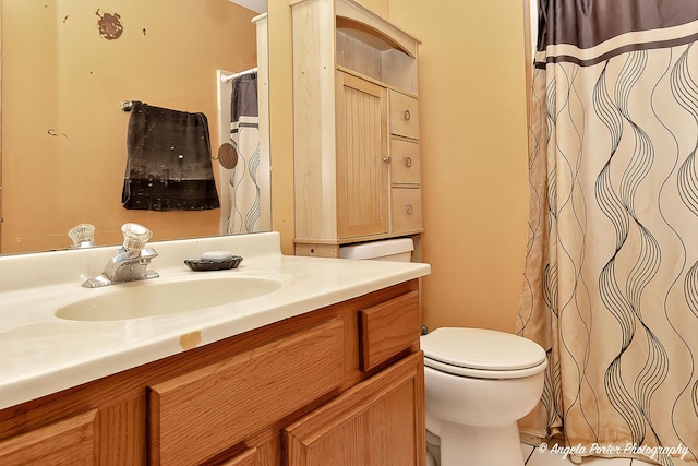 140 Shadowbrook Dr, Capron, IL 61012 - full bath featuring vanity, toilet, and curtained shower