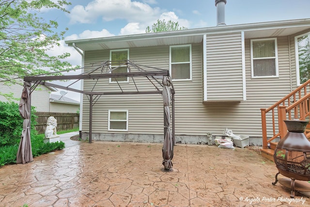 140 Shadowbrook Dr, Capron, IL 61012 - rear view of property with a patio and stairs