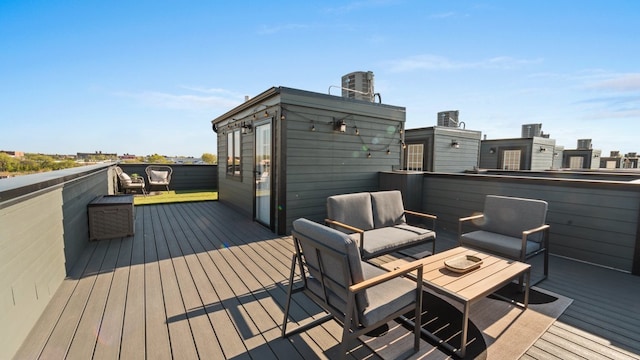 3124 S Benson St Unit 6, Chicago, IL 60608 - wooden terrace with an outdoor living space