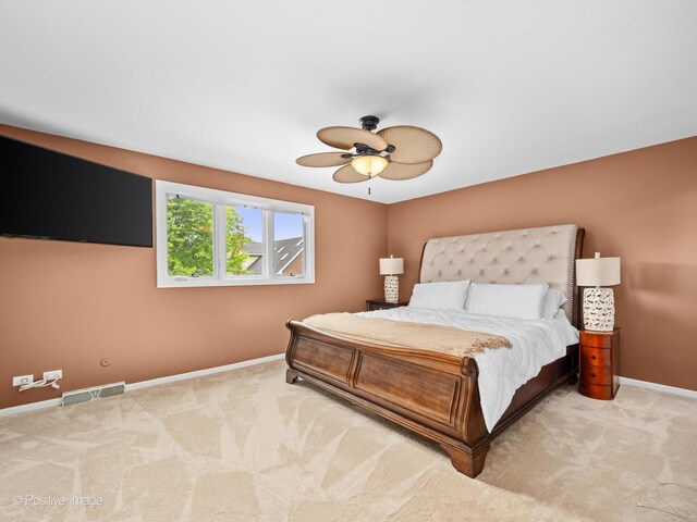 7235 Kiowa Ln, Palos Heights, IL 60463 - carpeted bedroom featuring baseboards and a ceiling fan
