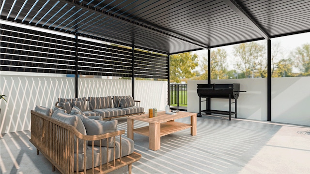 view of patio with outdoor lounge area