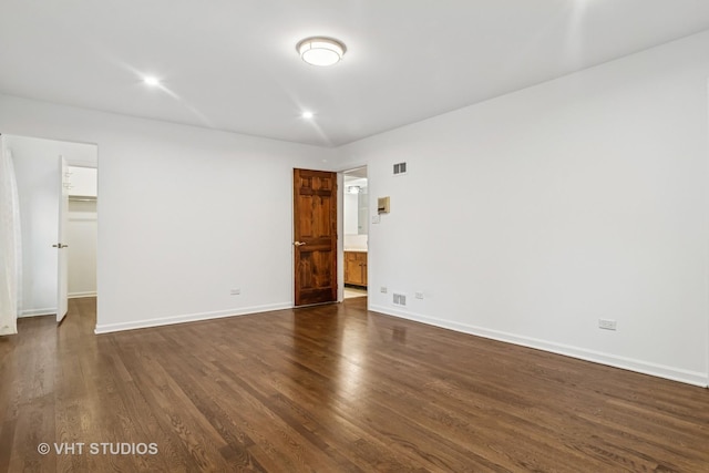 827 Forest Ave, River Forest, IL 60305 - spare room with dark wood-type flooring and recessed lighting