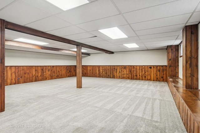 827 Forest Ave, River Forest, IL 60305 - finished below grade area featuring carpet floors, wainscoting, and wood walls