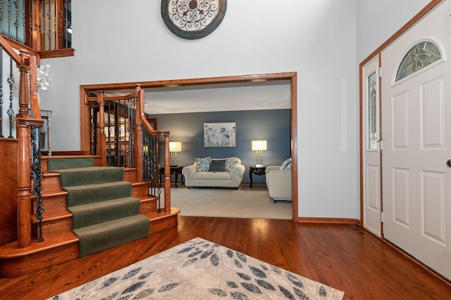 8147 Nielsen Dr, Tinley Park, IL 60477 - foyer with stairs and wood finished floors