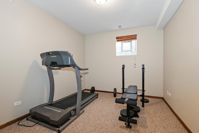 8147 Nielsen Dr, Tinley Park, IL 60477 - workout room with baseboards and carpet floors