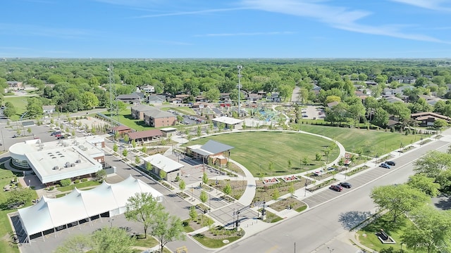623 Woodstock Ln, Bourbonnais, IL 60914 - aerial view of a heavily wooded area