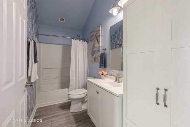 25242 Colligan St, Manhattan, IL 60442 - full bath featuring vanity, shower / bath combination with curtain, and wood finished floors