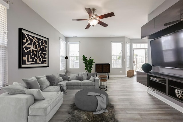 25242 Colligan St, Manhattan, IL 60442 - living area with wood finished floors and ceiling fan