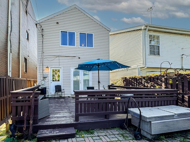 1703 S Ruble St, Chicago, IL 60616 - rear view of house featuring a wooden deck