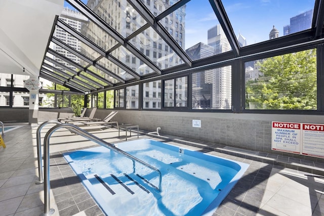 405 N Wabash Ave Unit 1002, Chicago, IL 60611 - view of pool with a city view and a patio