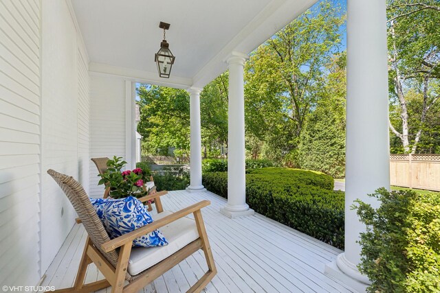 550 Rosemary Rd, Lake Forest, IL 60045 - view of wooden porch