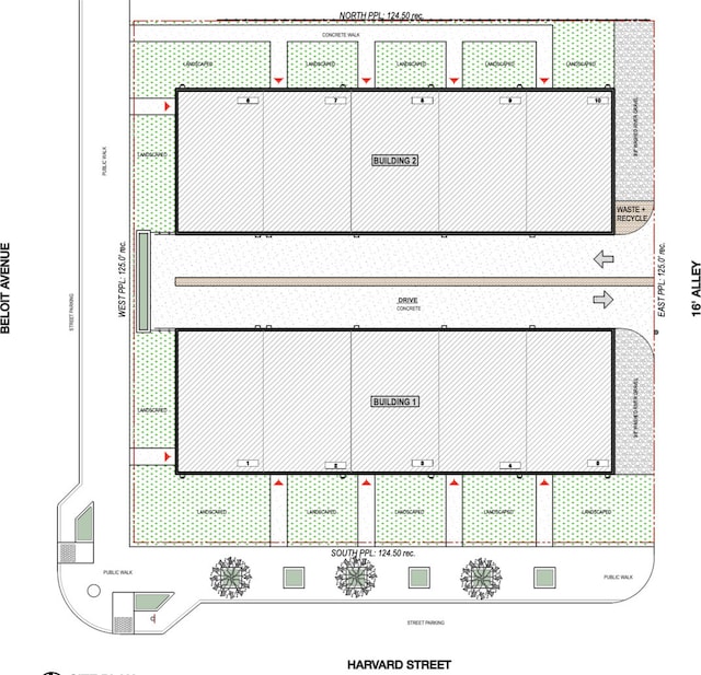 944 Beloit Ave Unit 2, Forest Park, IL 60130 - map / location with property boundaries highlighted