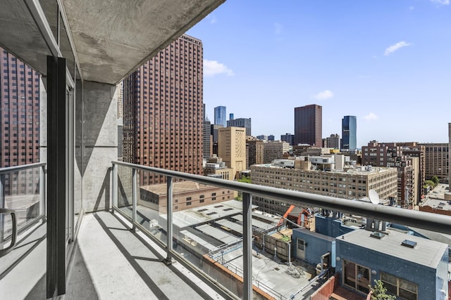 balcony with a view of skyline