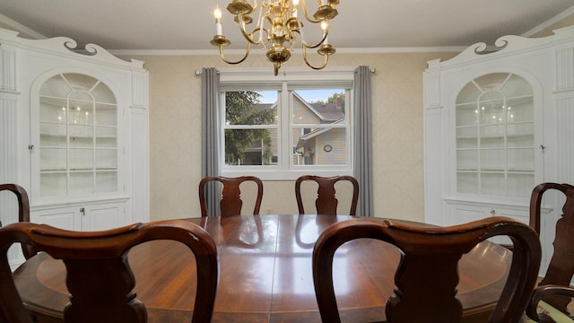 321 E Chamberlin St, Dixon, IL 61021 - dining area with a chandelier and crown molding