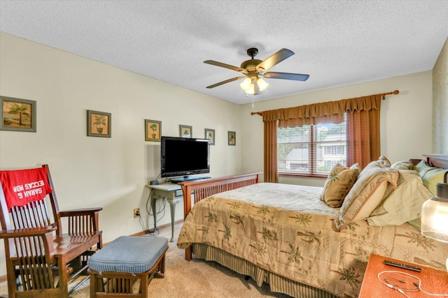 705 Northridge Dr, Mahomet, IL 61853 - bedroom featuring light carpet and a textured ceiling