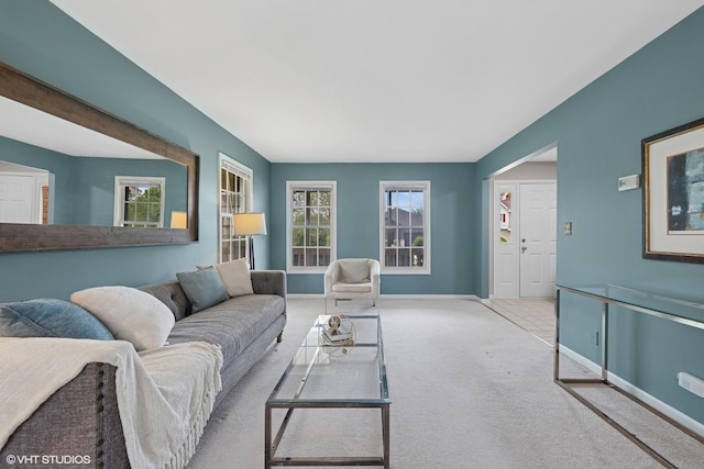 201 Rosewood Ct, Westmont, IL 60559 - living area featuring carpet flooring and baseboards