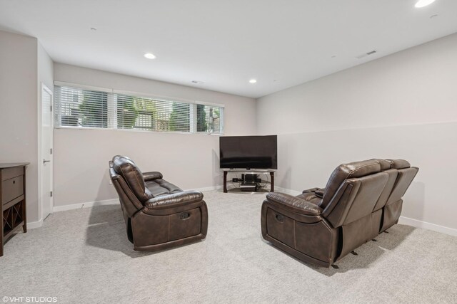 3019 N Allen Ave, Chicago, IL 60618 - carpeted living room with baseboards and recessed lighting