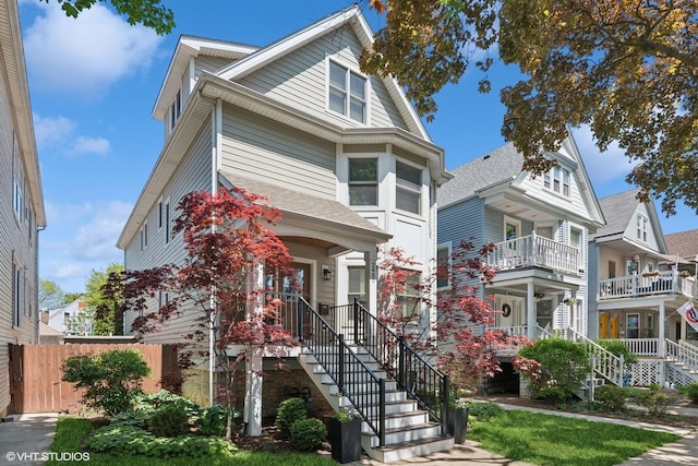 2450 W Warner Ave, Chicago, IL 60618 - view of front of house with stairs