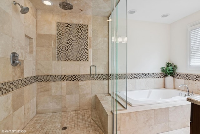 2450 W Warner Ave, Chicago, IL 60618 - bathroom with a shower stall and a bath