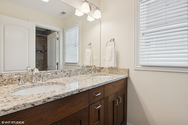 2450 W Warner Ave, Chicago, IL 60618 - full bathroom featuring double vanity