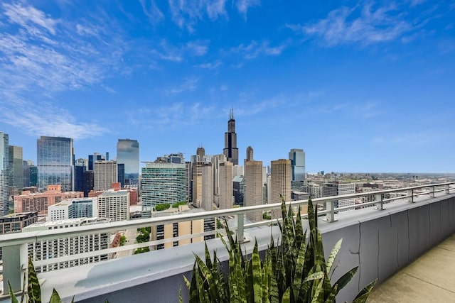 737 W Washington Blvd Unit 2702, Chicago, IL 60661 - balcony featuring a view of skyline