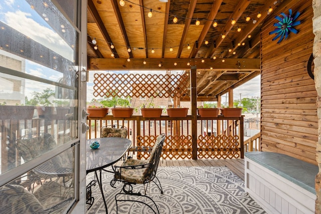 3300 Grove Ave Unit 3S, Berwyn, IL 60402 - wooden deck featuring outdoor dining area