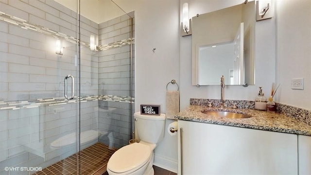 1508 Elmwood Ave Unit 3, Evanston, IL 60201 - bathroom with toilet, a shower stall, and vanity